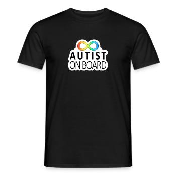 Autiste à bord : autocollants sur la neurodiversité - T-shirt homme - noir - Devant - AI Model Male 178 light (178cm)