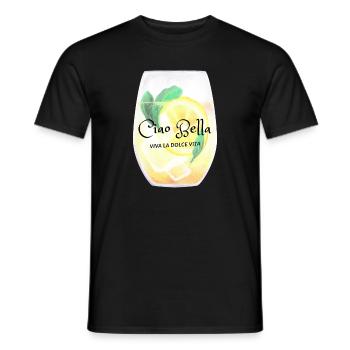 Ciao Bella Citrus Glow - Men's T-Shirt - black - Front - AI Model Male 178 light (178cm)