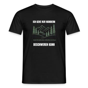 Nur am Wandern um zu meckern - Männer T-Shirt - Schwarz - Vorne - AI Model Male 178 light (178cm)