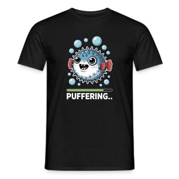 Kugelfische Sprüche Lustiges Kugelfische Geschenk  - Männer T-Shirt - Schwarz - Vorne - AI Model Male 178 light (178cm)