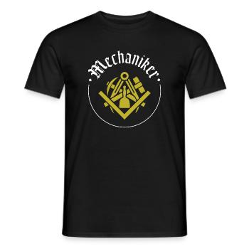 Panneaux de la Guilde des Mécaniciens - T-shirt homme - noir - Devant - AI Model Male 178 light (178cm)