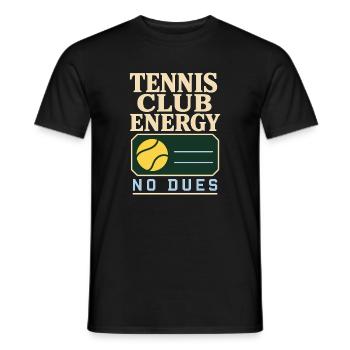 Tennisclub Tenniscore Keine Mitgliedschaft, Nur - Männer T-Shirt - Schwarz - Vorne - AI Model Male 178 light (178cm)