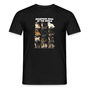 Les chiens de montagne racent des chiots mignons - T-shirt homme - noir - Devant - AI Model Male 178 light (178cm)