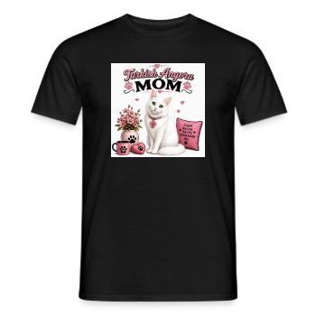 Maman turque d’angora - T-shirt homme - noir - Devant - AI Model Male 178 light (178cm)