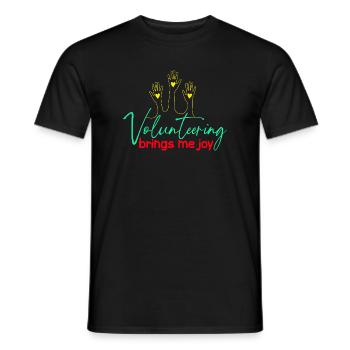 Volunteer Appreciation Brings Me Joy Volunteer - Men's T-Shirt - black - Front - AI Model Male 178 light (178cm)