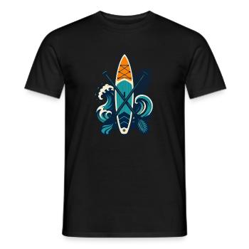  Funny SUP Paddleboard Board Stand Up paddel - Männer T-Shirt - Schwarz - Vorne - AI Model Male 178 light (178cm)