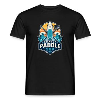  Funny SUP Paddleboard Board Stand Up paddel - Männer T-Shirt - Schwarz - Vorne - AI Model Male 178 light (178cm)