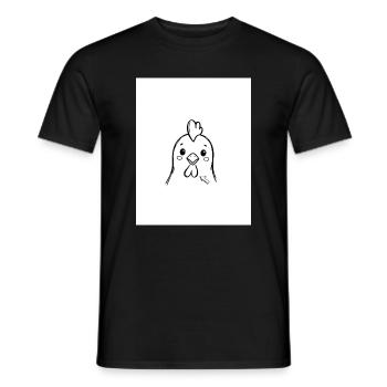 Chick Friend : Dessin au trait minimal - T-shirt homme - noir - Devant - AI Model Male 178 light (178cm)