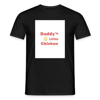 La petite poule de papa - T-shirt homme - noir - Devant - AI Model Male 178 light (178cm)
