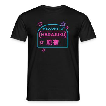 Welcome to Harajuku - T-shirt homme - noir - Devant - AI Model Male 178 light (178cm)