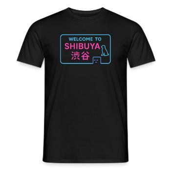 Welcome to Shibuya - T-shirt homme - noir - Devant - AI Model Male 178 light (178cm)