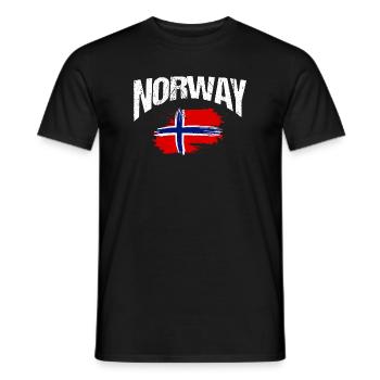 Vacances en Norvège dans les fjords de Norge Voyage en Scandinavie - T-shirt homme - noir - Devant - AI Model Male 178 light (178cm)