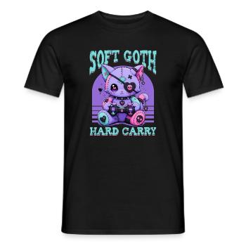 Pastel Goth Soft Goth Gaming Gamer - T-shirt homme - noir - Devant - AI Model Male 178 light (178cm)