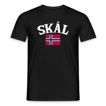 Norway Vacation Norge Fjords Travel Scandinavian - Men's T-Shirt - black - Front - AI Model Male 178 light (178cm)