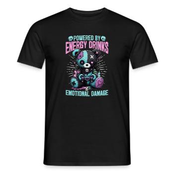 Pastel Goth Soft Goth Gaming Gamer - Men's T-Shirt - black - Front - AI Model Male 178 light (178cm)