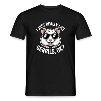 Dictons mongols des rats de course cadeau des gerbilles - T-shirt homme - noir - Devant - AI Model Male 178 light (178cm)