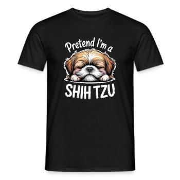 Shih Tzu Sayings Dogs Funny Shih Tzu Gift - Men's T-Shirt - black - Front - AI Model Male 178 light (178cm)