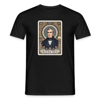 Carte de tarot William Henry Harrison - T-shirt homme - noir - Devant - AI Model Male 178 light (178cm)