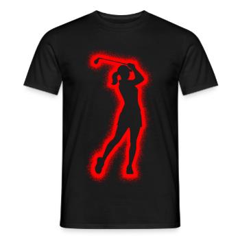 Golfer Golfspieler Golfen Mädchen Damen Golf - Männer T-Shirt - Schwarz - Vorne - AI Model Male 178 light (178cm)