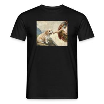 Dog God Hand Havanese Dogs meme - Men's T-Shirt - black - Front - AI Model Male 178 light (178cm)