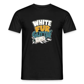 Weißer Deutscher Schäferhund Mama Geschenk, weißer Fell-Glit - Männer T-Shirt - Schwarz - Vorne - AI Model Male 178 light (178cm)