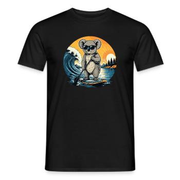 Paddleboard Koala SUP Paddleboard Stand Up paddle - T-shirt homme - noir - Devant - AI Model Male 178 light (178cm)