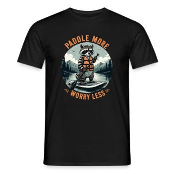 Raccoons SUP Paddleboard Board Stand Up Paddle - T-shirt homme - noir - Devant - AI Model Male 178 light (178cm)