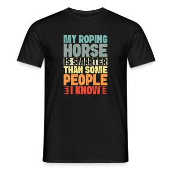Hobby Horse Rider My Horse Smarter People English - Männer T-Shirt - Schwarz - Vorne - AI Model Male 178 light (178cm)