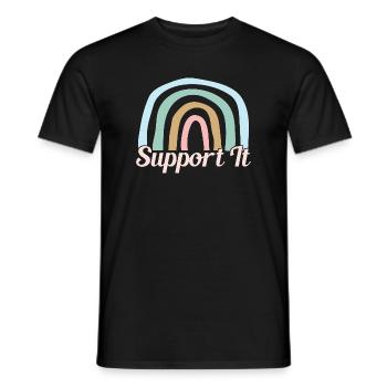 Citation d’assistant social : Soutien au travail social - T-shirt homme - noir - Devant - AI Model Male 178 light (178cm)