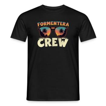 Formentera Crew - Männer T-Shirt - Schwarz - Vorne - AI Model Male 178 light (178cm)
