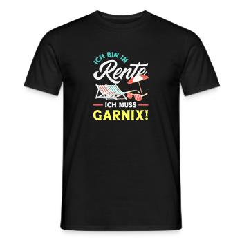 In Rente Gar Nix Liegestuhl - Männer T-Shirt - Schwarz - Vorne - AI Model Male 178 light (178cm)