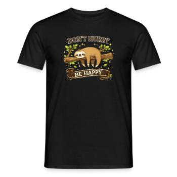 Drôle de tasse à café cadeau pour l’amoureux du paresseux - T-shirt homme - noir - Devant - AI Model Male 178 light (178cm)