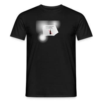 Nie Wieder Alkohol Flaschen-Symbol - Männer T-Shirt - Schwarz - Vorne - AI Model Male 178 light (178cm)