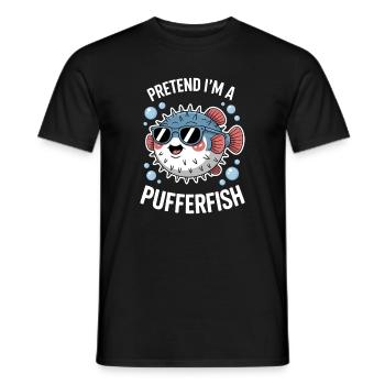 Kugelfische Sprüche Lustiges Kugelfische Geschenk  - Männer T-Shirt - Schwarz - Vorne - AI Model Male 178 light (178cm)