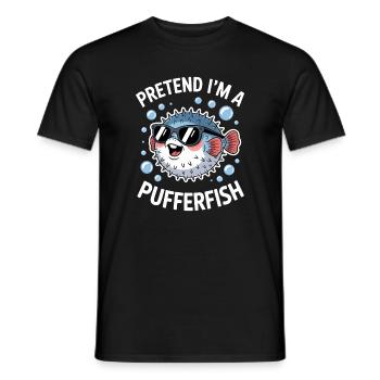Kugelfische Sprüche Lustiges Kugelfische Geschenk  - Männer T-Shirt - Schwarz - Vorne - AI Model Male 178 light (178cm)