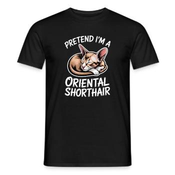 Oriental Shorthair Gift Cats Sayings - Men's T-Shirt - black - Front - AI Model Male 178 light (178cm)