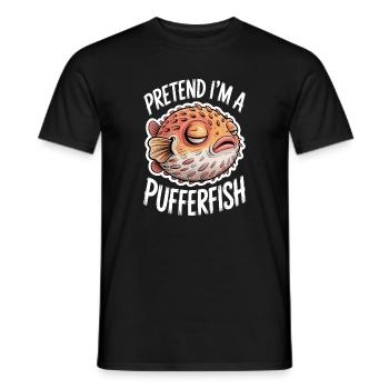 Kugelfische Sprüche Lustiges Kugelfische Geschenk  - Männer T-Shirt - Schwarz - Vorne - AI Model Male 178 light (178cm)