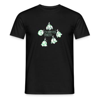 Enchanted Forest – Dancing Lily of the Valley - Men's T-Shirt - black - Front - AI Model Male 178 light (178cm)
