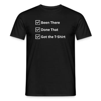 Been There Done That Got the T-Shirt Funny List - Men's T-Shirt - black - Front - AI Model Male 178 light (178cm)