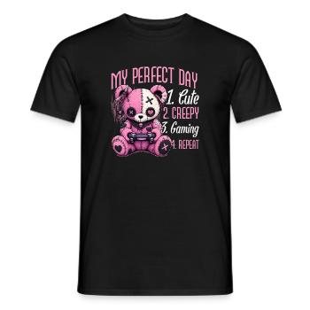 Pastel Goth Soft Goth Gaming Gamer - Männer T-Shirt - Schwarz - Vorne - AI Model Male 178 light (178cm)