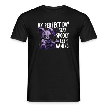 Pastel Goth Soft Goth Gaming Gamer - Men's T-Shirt - black - Front - AI Model Male 178 light (178cm)