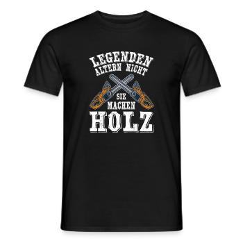 Kettensägen Legende - Männer T-Shirt - Schwarz - Vorne - AI Model Male 178 light (178cm)