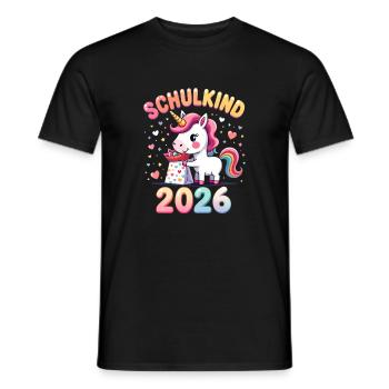 Schulkind 2026 Einschulung 2026 Schulanfang - Männer T-Shirt - Schwarz - Vorne - AI Model Male 178 light (178cm)