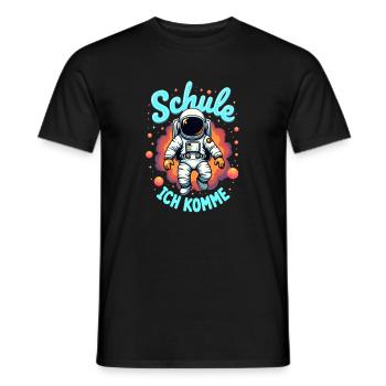 School Child 2026 School Enrollment 2026 Back to School - Men's T-Shirt - black - Front - AI Model Male 178 light (178cm)