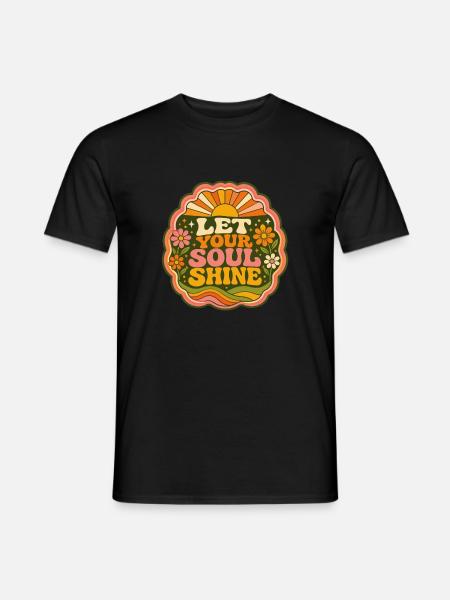 Let Your Soul Shine - Männer T-Shirt - Schwarz