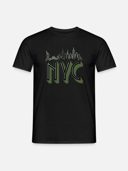 NYC Skyline Silhouette - Men's T-Shirt - black