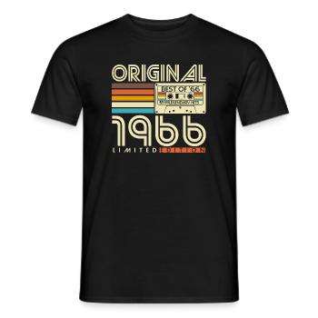 1966 Birthday Retro Vintage Vintage Gift - Men's T-Shirt - black - Front - AI Model Male 178 light (178cm)