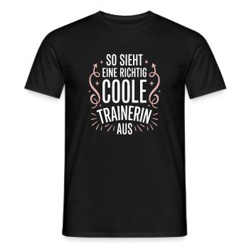 So sieht eine coole Trainerin aus - Männer T-Shirt - Schwarz - Vorne - AI Model Male 178 light (178cm)