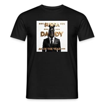 Sugga Daddy Horse Couture - Men's T-Shirt - black - Front - AI Model Male 178 light (178cm)