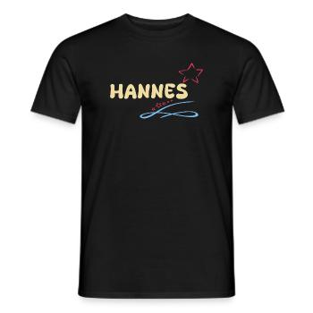 Avec Hannes - T-shirt homme - noir - Devant - AI Model Male 178 light (178cm)